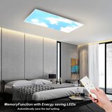  Brilagi -LED Prigušiva stropno svetlo SLIMFRAME LED/80W/230V 120x60 cm srebrna/plava + sa daljinskim upravljačem | Eponuda.com