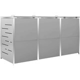  Spremište za tri kante za smeće 207 x 77 5 x 115 cm čelično | shoptok.hr