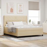 Box Spring postelja z vzmetnico - Krem 180x200 cm Tkanina, (22051867) | Shoptok.si