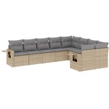  9-dijelni set vrtnih sofa s jastucima bež od poliratana | shoptok.hr