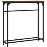  The Living Store Konzolna mizica rjav hrast 75x19,5x75 cm inženirski les - Konzolna Mizica, (21500656) | Shoptok.si