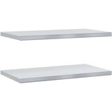 vidaXL Stenske police 2 kosa 75x40x3 cm srebrna nerjaveče jeklo | Shoptok.si