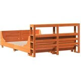  Okvir kreveta bez madraca voštano smeđi 135x190 cm od borovine | shoptok.hr