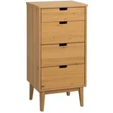 Komoda iz masivnega hrasta v naravni barvi 45x92x38 cm Garrison –