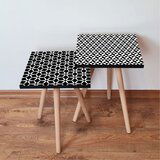 Hanah home 2Shp403 - Black BlackWhite Nesting Table (2 Pieces) | ePonuda.com