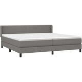  Box spring postelja z vzmetnico temno siva 200x200 cm blago, (20725743) | Shoptok.si