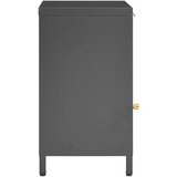  Nočna omarica antracitna 40x30x54,5 cm jeklo in steklo, (20624299) | Shoptok.si