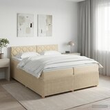 Boxspring krevet s madracem Krem 200 x 200 cm Tkanina | shoptok.hr