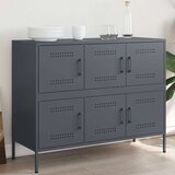 vidaXL Komoda antracitna 100,5x39x79 cm hladno valjano jeklo | Shoptok.si