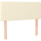 Maison Chic posteljno vzglavje - vzglavna omarica - nočna omarica krem 100x5x78/88 cm umetno usnje, (21706247) | Shoptok.si