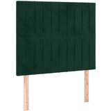 Box spring krevet s madracem tamnozeleni 80 x 200 cm baršunasti | shoptok.hr