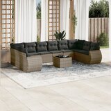  11-dijelni set vrtnih sofa od poliratana s jastucima sivi | shoptok.hr