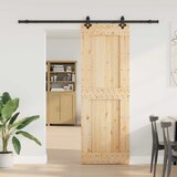 Klizna vrata NARVIK Prirodna i crna 80 x 210 cm (213,5 cm) | shoptok.hr