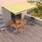 Tenda na ručno uvlačenje 600 x 350 cm žuto-bijela Cijene