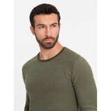Ombre Men's knitted sweater with structured dots - olive | Eponuda.ba