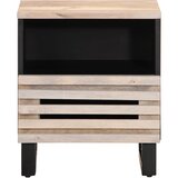  Noćni ormarić 40 x 34 x 46 cm od masivno izbijeljeno drvo manga | shoptok.hr