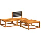 vidaXL Vrtna sedežna garnitura 3-delna z blazinami trden akacijev les | Shoptok.si