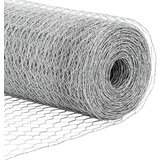  Ograja s podporami 22 kosov U-kanal 120 cm galvanizirano jeklo, Šesterokotna ograja 1.2x50 m galvanizirano jeklo | Shoptok.si