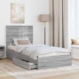 Okvir za krevet s ladicama Siva Sonoma 100 x 200 cm | shoptok.hr