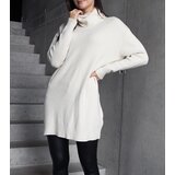 UR/CEO Long white soft turtleneck sweater Kali | Shoptok.si