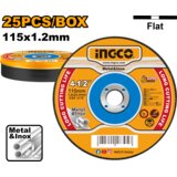 Ingco MCD1211525 REZNA PLOČA 115X1.2 METAL/INOX 25/1 | ePonuda.com