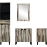 vidaXL Set namještaja za kupaonicu 4 pcs Orah smeđa 38 x 33 x 160 cm | shoptok.hr