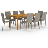 9-dijelni vrtni blagovaonski set sivi | shoptok.hr