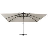  Konzolni vrtni suncobran LED sa stupom 400x300 cm boja pijeska | shoptok.hr