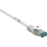 Renkforce RF-5043786 RJ45 omrežni kabel\, Patch kabel CAT 6a S/FTP 3.00 m bela z zaščitnim zapornim zatičem\, ognjevaren 1 kos, (20419329) | Shoptok.si