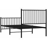  Metalni okvir kreveta uzglavlje i podnožje crni 90x190 cm | Eponuda.com