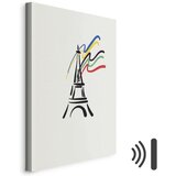 Slika - Eiffel Tower and Colorful Ribbons 40x60 Akustična | shoptok.hr