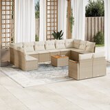 vidaXL 13-dijelni set vrtnih sofa s jastucima poliratan Bež | shoptok.hr