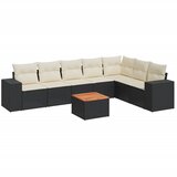  8-dijelni set vrtnih sofa od poliratana s jastucima crni | shoptok.hr