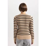 Defacto Regular Fit Striped Crew Neck Sweater | Shoptok.si
