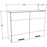 MID.YOU Kuhinjska Zgornja Omarica Esilo, Siva, Bela | Shoptok.si