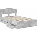  Krevetna konstrukcija s ladicama Betonski sivi 135 x 190 cm Siva 196 x 138 x 90 cm | shoptok.hr