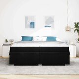  Konstrukcija postelje Črna 200 x 200 cm blago | Shoptok.si
