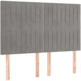  Posteljni okvir z vzglavjem svetlo siv 140x190 cm žamet, (20905394) | Shoptok.si