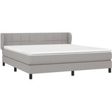  Box spring postelja z vzmetnico svetlo siva 160x200 cm žamet, (20789903) | Shoptok.si