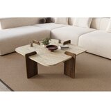  Konferencijski stočić PURO 90x90 cm bež/orah | Eponuda.com