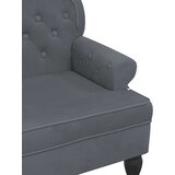  Klupa s naslonom tamnosiva 119,5 x 64,5 x 75 cm baršunasta | shoptok.hr