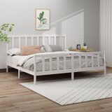 Furnova Posteljni okvir brez vzmetnice bel 200x200 cm trdna borovina, (21936592) Cene