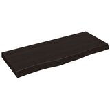 Stolna ploča tamnosmeđa 100x40x(2-6) cm obrađena masivna hrast | shoptok.hr