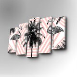 Wallity 5PUC-071 multicolor decorative canvas painting (5 pieces)