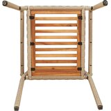  Stolići za vrt s mogućnošću slaganja 4 pcs Smeđa i bež | shoptok.hr