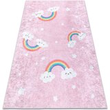 RugsX Preproge JUNIOR 52063.802 pralna preproga Mavrica, oblaki z 140x190 cm Rožnata | Shoptok.si