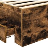  Krevetna konstrukcija s ladicama Dimljeni hrast 100 x 200 cm | shoptok.hr
