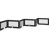 Vrata za pse s postoljem 6 pcs Crni hrast 100 x 60 cm | shoptok.hr