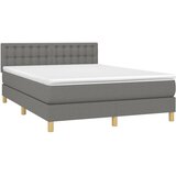  Krevet s oprugama i madracem tamnosivi 140x190 cm od tkanine | shoptok.hr
