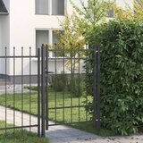  Vrata za ogradu HORST 100 x 125 cm Metal Crna Može se zaključati - 100 x 125 cm | shoptok.hr